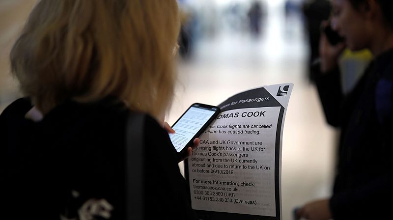 Las cancelaciones de Thomas Cook afectarán a 114.000 pasajeros en España en 15 días
