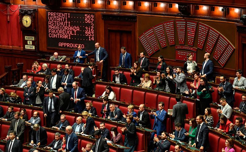 Italia aprueba la ley que reduce el número de parlamentarios
