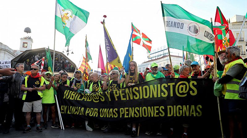 Los pensionistas llegan a Madrid por unas pensiones dignas