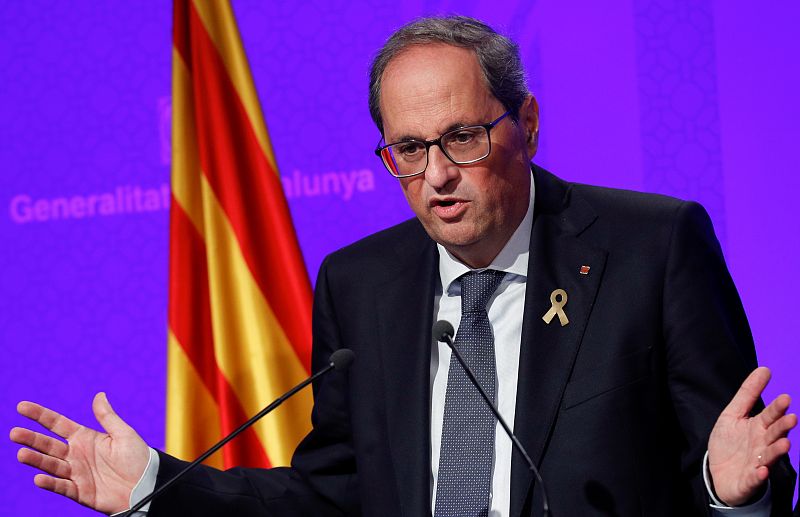 Torra condena la violencia de "infiltrados y provocadores" en Cataluña: "Esto hay que pararlo ahora mismo"
