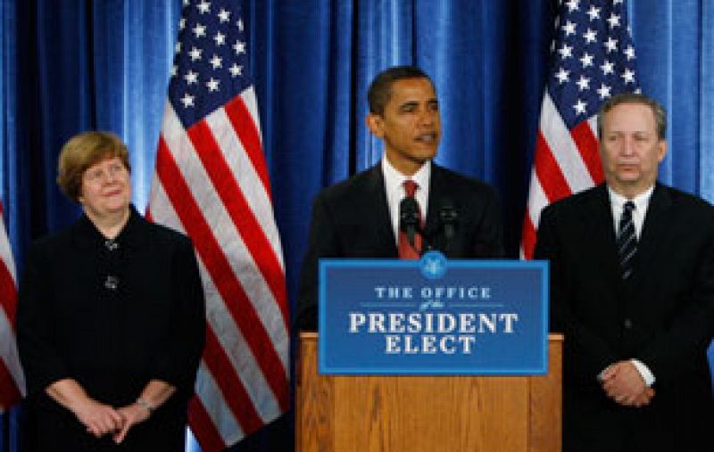 Obama presenta al equipo encargado de sacar a la economía del "círculo vicioso"