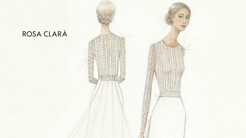 Mery Perelló elige un diseño de Rosa Clará para su vestido de novia