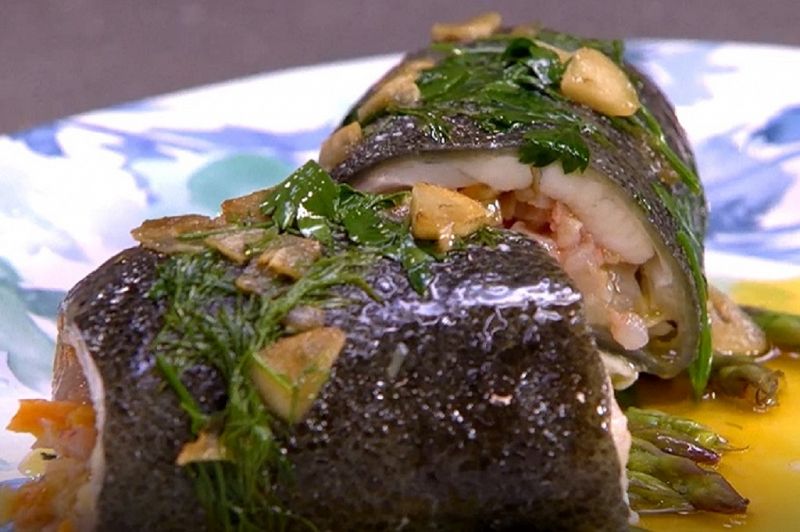 Receta de "rodaballo relleno" de Dani García