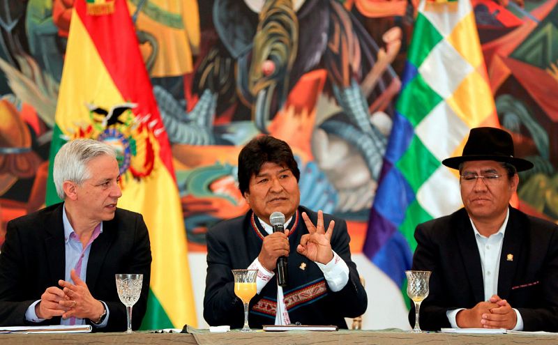 Evo Morales califica de "golpe de Estado" la actitud de la oposición que le acusa de fraude electoral