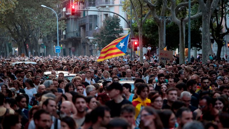 Vuelven las manifestaciones en Cataluña a una semana de la campaña del 10N