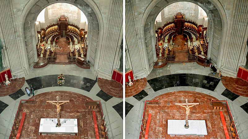 El Valle de los Ca�dos reabre sus puertas con poco p�blico tras la exhumaci�n de Franco