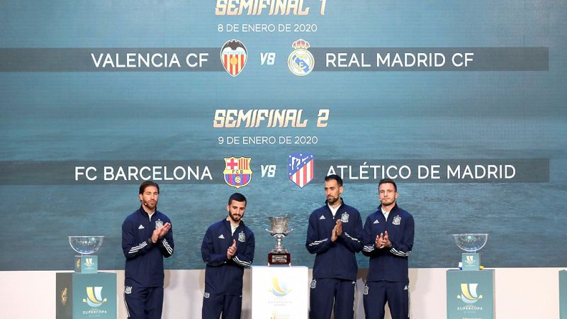 Valencia-Real Madrid y Barça-Atlético, las semifinales de la Supercopa de España