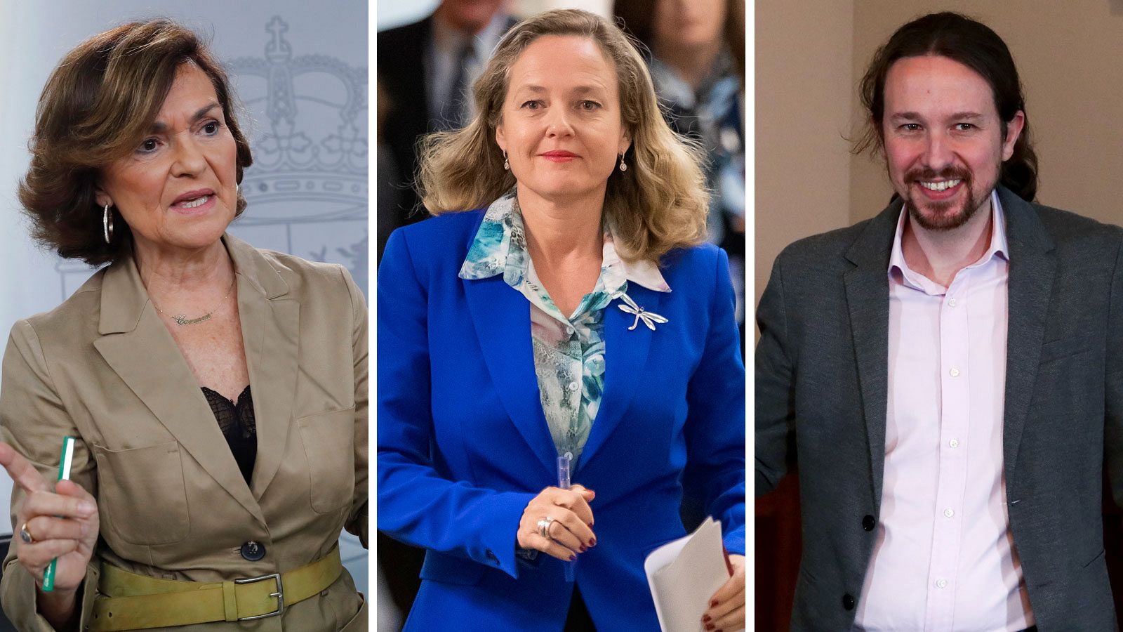 La Moncloa baraja tres vicepresidencias para Calvo, Calviño e Iglesias