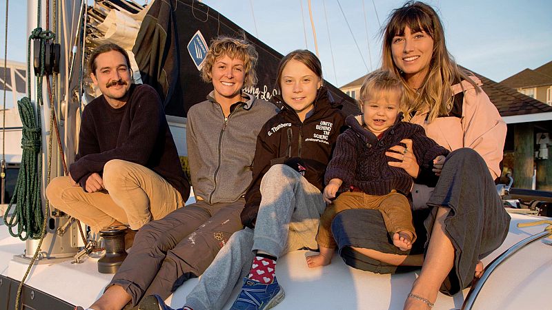 Greta Thunberg zarpa en catamarán para asistir a la Cumbre del Clima de Madrid