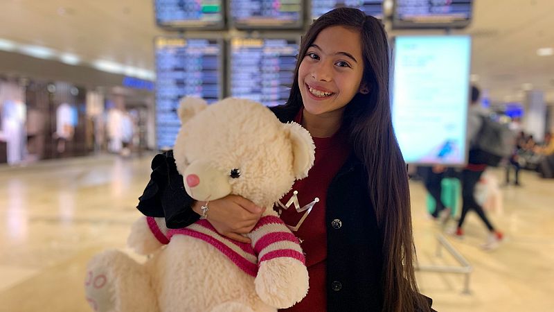 Melani ya ha puesto rumbo a Polonia: "Cantar en Eurovisi�n Junior es mi sue�o"