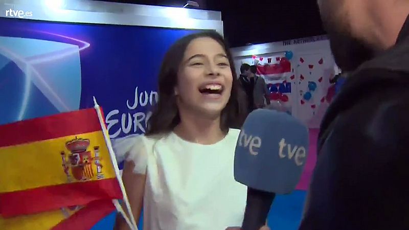 Los gritos de Melani despus de Eurovisin Junior: "Lo voy a celebrar comindome un helado!"