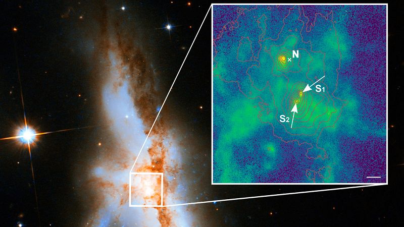 Descubren que tres galaxias pueden fusionarse a la vez tras hallar tres agujeros negros supermasivos muy cercanos