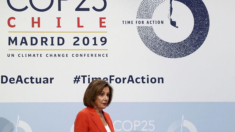 Nancy Pelosi lidera en Madrid la resistencia climática de EE.UU. pese a Trump: "Seguimos comprometidos"