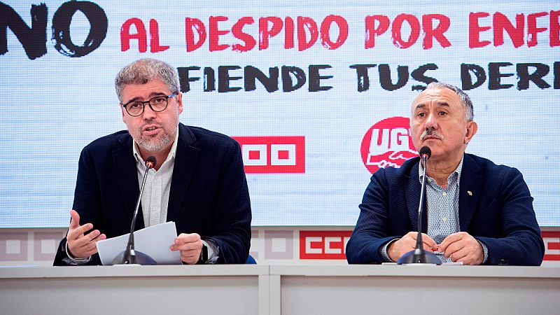 Los líderes de UGT y CC.OO. exponen a Junqueras en prisión la urgencia de un pacto progresista