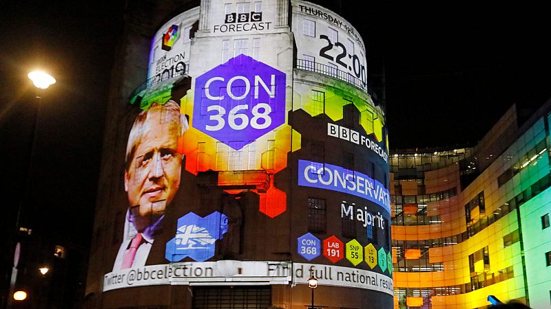 Los sondeos dan a Johnson una mayora absoluta de 368 escaos en las elecciones en Reino Unido