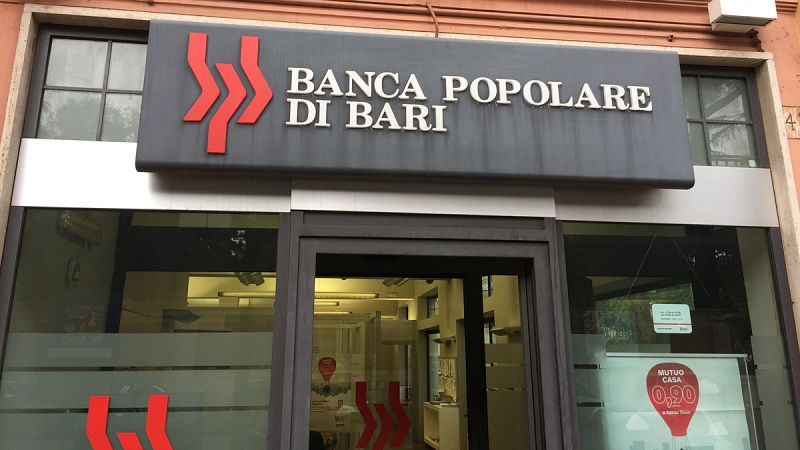 El Banco de Italia interviene Banca Popolare di Bari mientras el Gobierno estudia cómo rescatarla para evitar su quiebra