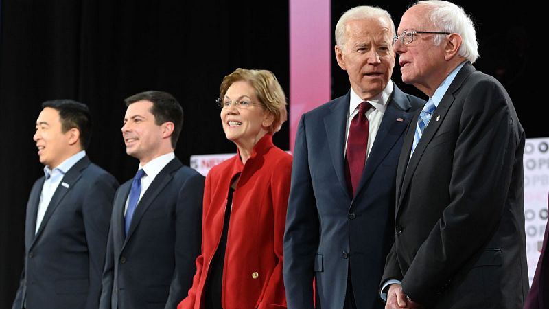 El dinero en la política tensa el sexto debate entre los aspirantes demócratas de Estados Unidos