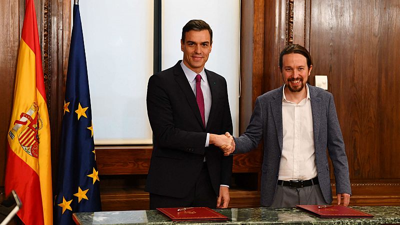 PSOE y Unidas Podemos firman el acuerdo para un gobierno progresista de coalición