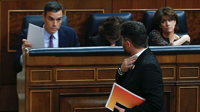 Rufián advierte a Sánchez de que sin mesa de diálogo no habrá legislatura y le afea sus "bandazos" hacia Cataluña