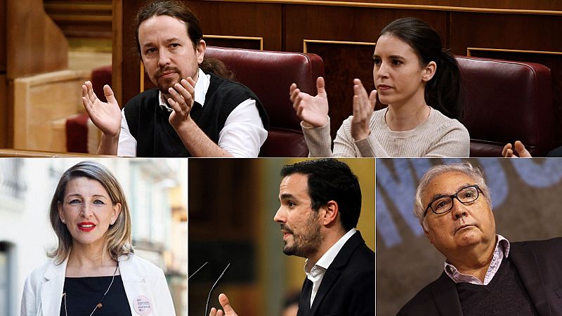 Iglesias, Montero, Garzón, Díaz y Castells serán los cinco ministros de Podemos