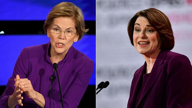 'The New York Times' apoya a Elizabeth Warren y Amy Klobuchar en la carrera de las primarias demócratas
