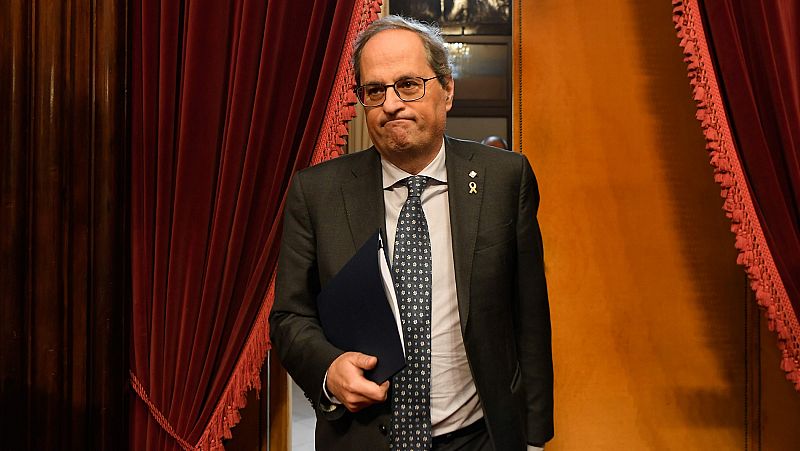 La Mesa del Parlament avala retirarle a Torra su acta de diputado