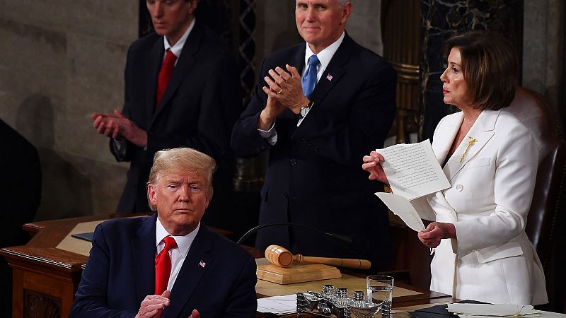 Trump obvia el 'impeachment' en su discurso ante el Congreso y eleva la tensión con los demócratas