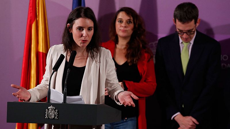 Irene Montero anuncia que "en cuestión de semanas" impulsará la ley de libertades sexuales