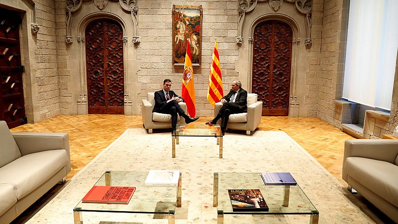 Sánchez ofrece a Torra más inversión y mejores infraestructuras en su 'agenda para el reencuentro'