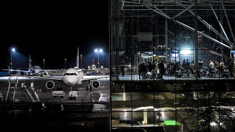 Un potente temporal obliga a suspender vuelos, trenes y partidos de fútbol en Alemania