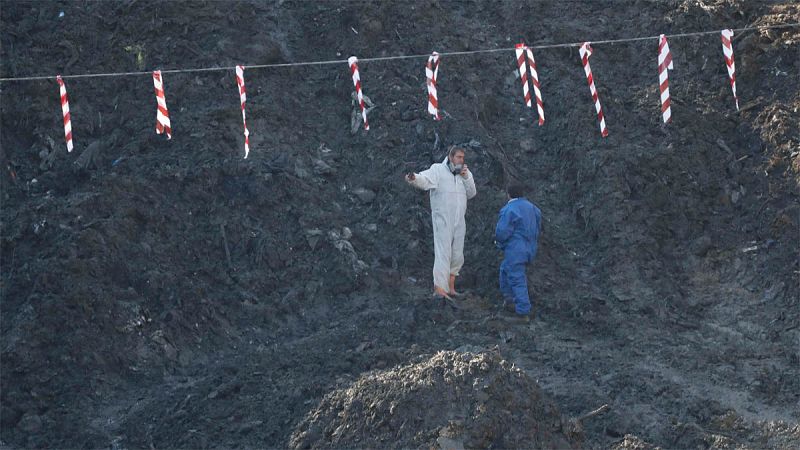 Se reaviva el fuego en el vertedero de Zaldibar y se reactivan las medidas de prevención para los vecinos