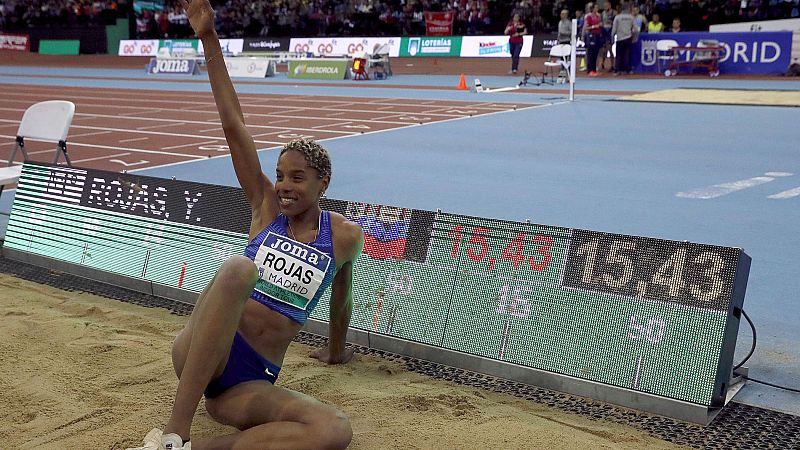 Yulimar Rojas, récord del mundo de triple salto con 15,43 en Madrid