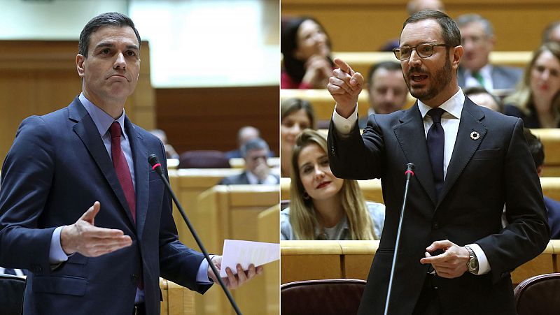 Sánchez insiste en el Senado en que Ábalos se reunió con Delcy Rodríguez para "evitar una crisis diplomática"