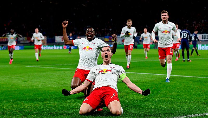El Leipzig se carga al Tottenham y alcanza sus primeros cuartos de Champions