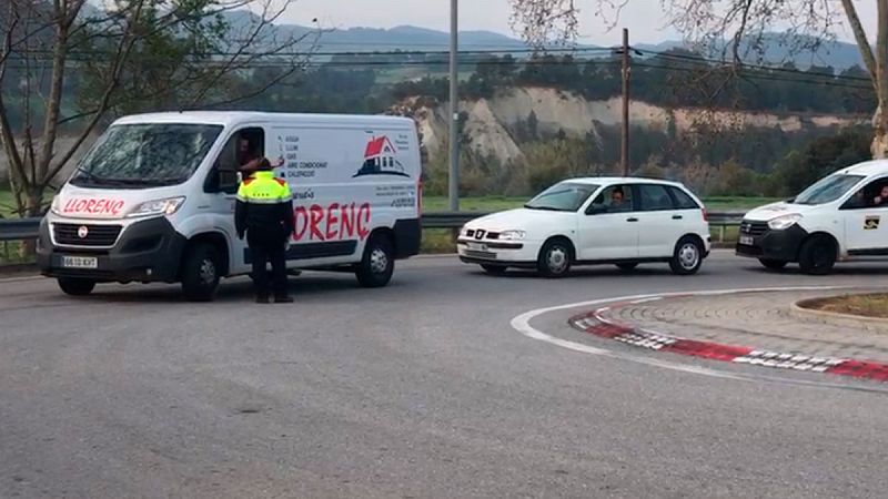 Los Mossos controlan los accesos a Igualada y a otros tres municipios de Barcelona confinados por el coronavirus