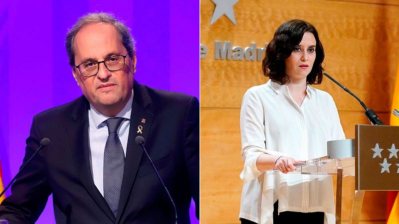 Quim Torra e Isabel Díaz Ayuso dan positivo por coronavirus