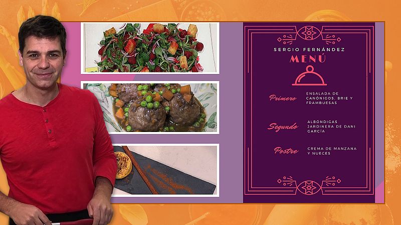 El menú de Sergio Fernández para cocinar en cuarentena