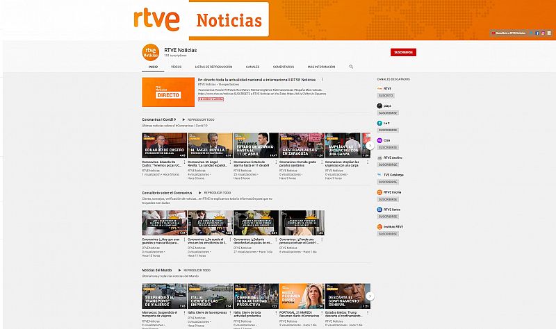 RTVE Digital logra en marzo su récord histórico de audiencia