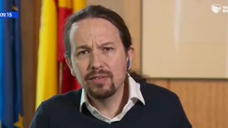 Pablo Iglesias: "Es necesario un ingreso mínimo vital puente para ya porque hay familias en situación desesperada"