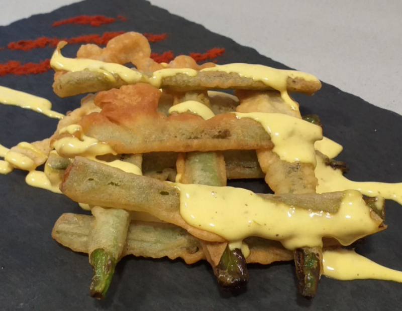Receta de tempura de judas verdes con mayonesa en tres sencillos pasos