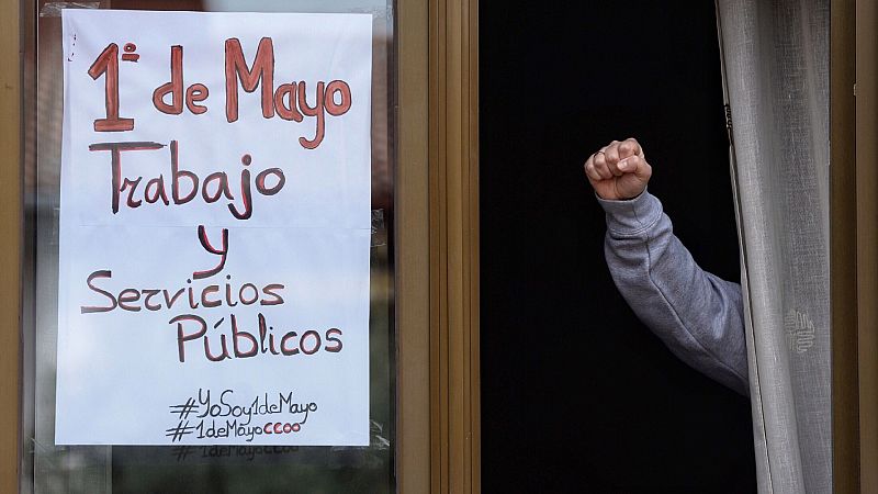 Los sindicatos denuncian la precariedad de los trabajadores esenciales en un Primero de Mayo sin manifestaciones