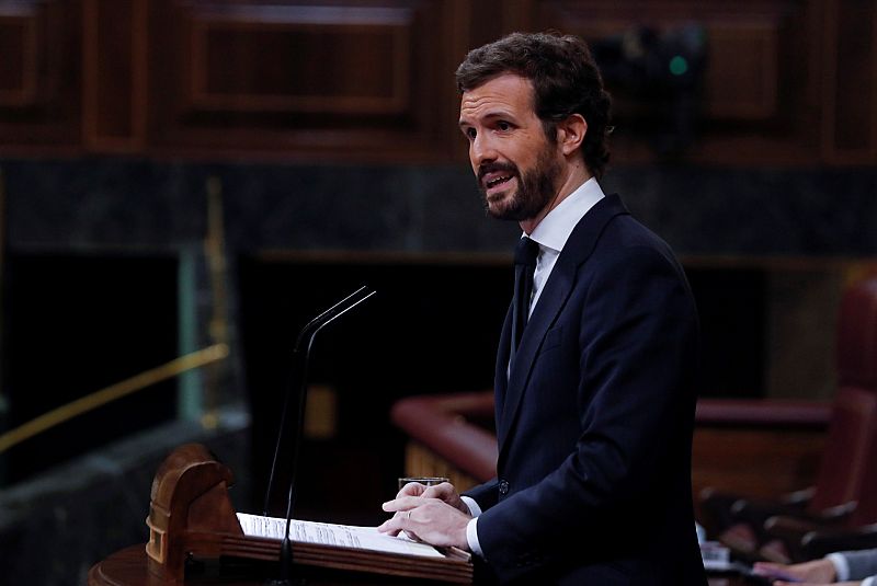 Casado anuncia la abstención del PP en la prórroga del estado de alarma y avisa: "Será la última"