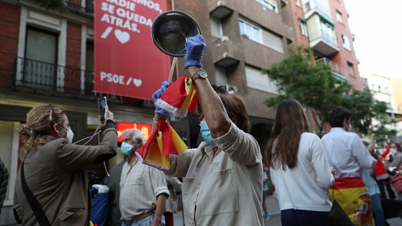 Las caceroladas contra el Gobierno vuelven por noveno día consecutivo a las calles de Madrid