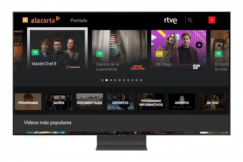 RTVE A La Carta se renueva en las Smart TV de Samsung para tener acceso a todo el contenido de RTVE