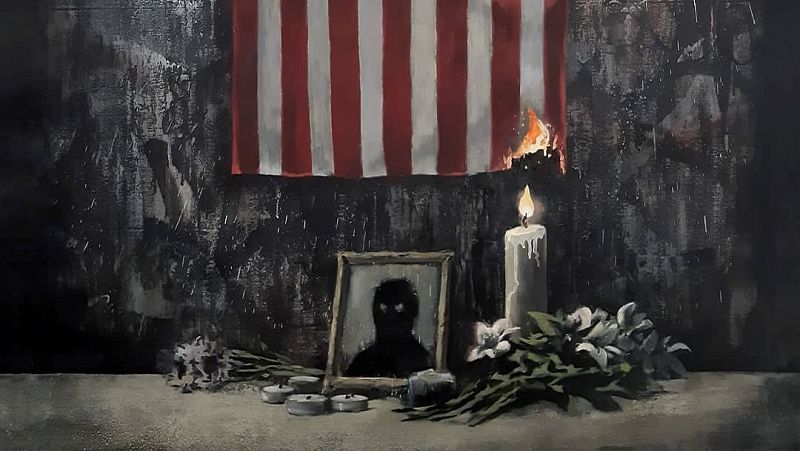 El artista callejero Banksy homenajea a George Floyd con un grafiti contra el racismo