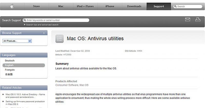 Apple pide a sus usuarios que se pasen a los antivirus