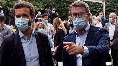 Casado exige "la verdad" sobre el nmero de vctimas en el arranque junto a Feijo de la precampaa gallega
