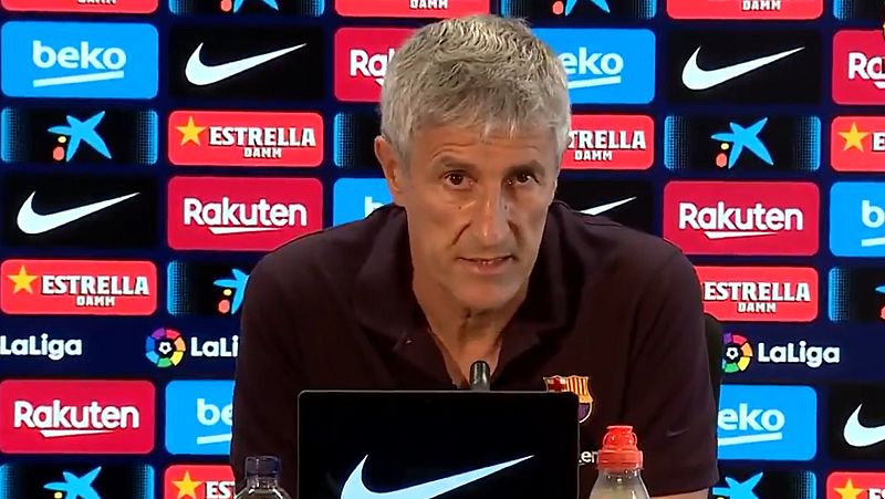 Setién: "Es una pena que tengamos que jugar sin público contra el Nápoles"