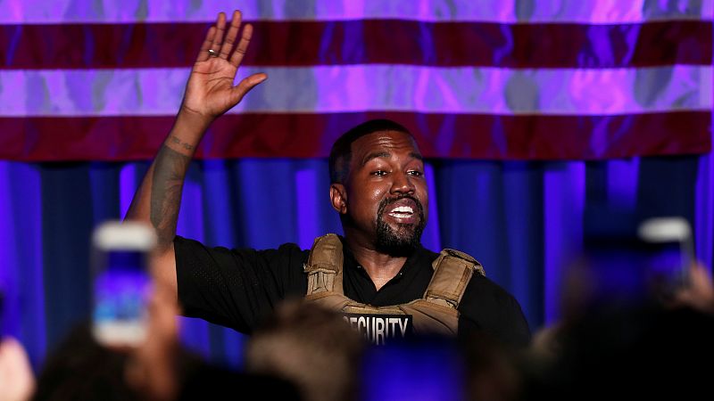 Kanye West anuncia que abandona su candidatura a presidente de Estados Unidos y carga contra Kim Kardashian por querer "encerrarle" en un psiquiátrico