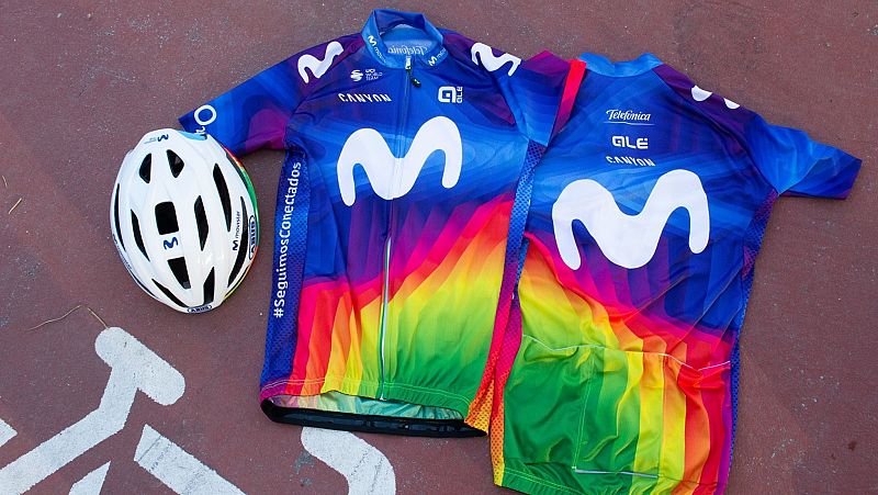 El Movistar Team presenta su maillot solidario para luchar contra la COVID-19